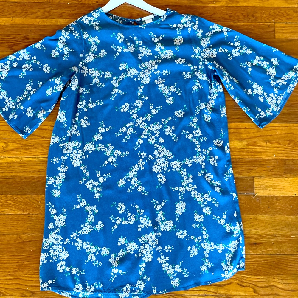 Blue floral dress